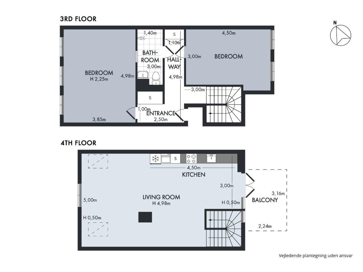 Sanders Main - Endearing Two-Bedroom Duplex Apartment With A Balcony Next To Magical Nyhavn Copenhague Exterior foto